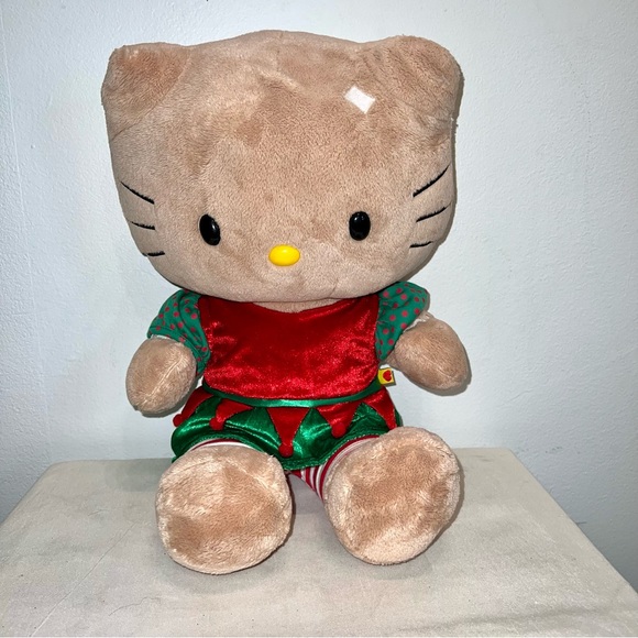 HELLO KITTY BUILD-A-BEAR Gingerbread Christmas Sanrio 18" 2012 NO BOW Elf Outfit - Picture 8 of 14